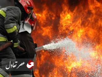 آتش سوزی گسترده در یک انبار 4 هزار متری در تهران