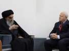 تصویر جدید آیت الله سیستانی در دیدار نماینده دبیرکل سازمان ملل